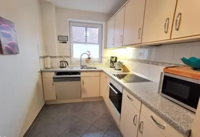 Küche/Küchenzeile in der Unterkunft Apartmentvermittlung Mehr als Meer - Objekt 20