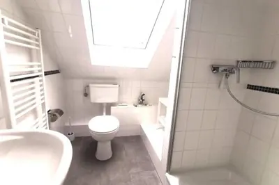 Ein Badezimmer in der Unterkunft Apartmentvermittlung Mehr als Meer - Objekt 24