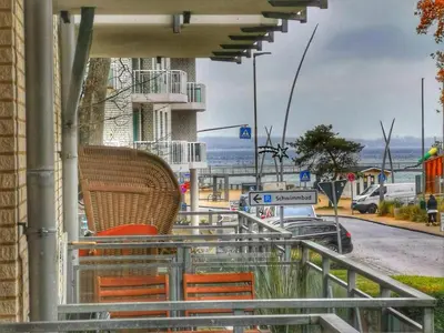 Ein Balkon oder eine Terrasse in der Unterkunft Apartmentvermittlung Mehr als Meer - Objekt 26