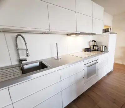 Küche/Küchenzeile in der Unterkunft Apartmentvermittlung Mehr als Meer - Objekt 26