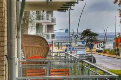 Ein Balkon oder eine Terrasse in der Unterkunft Apartmentvermittlung Mehr als Meer - Objekt 26