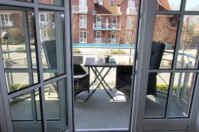Ein Balkon oder eine Terrasse in der Unterkunft Apartmentvermittlung Mehr als Meer - Objekt 5