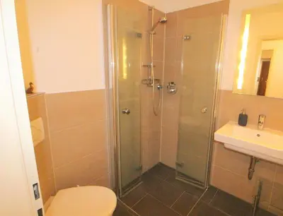 Ein Badezimmer in der Unterkunft Apartmentvermittlung Mehr als Meer - Objekt 11