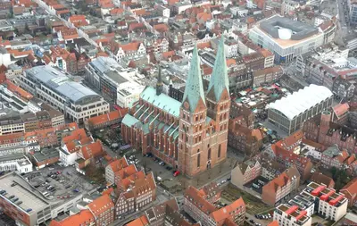 Ein allgemeiner Blick auf Lübeck oder ein Stadtblick von der Ferienwohnung aus