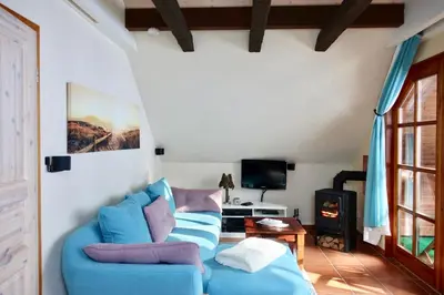 TV/Unterhaltungsangebot in der Unterkunft Haus am Wald Klingberg