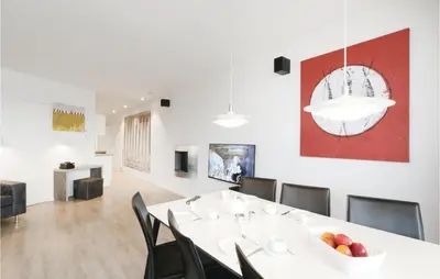 Ein Sitzbereich in der Unterkunft Priwallpromenade 2, Whg 3
