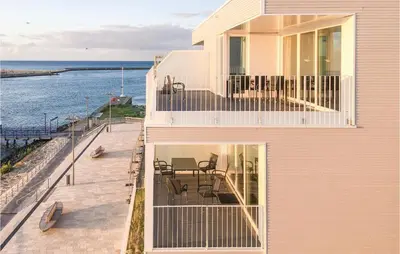Ein Balkon oder eine Terrasse in der Unterkunft Priwallpromenade 2, Whg 7