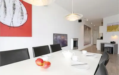 Ein Sitzbereich in der Unterkunft Priwallpromenade 2, Whg 7