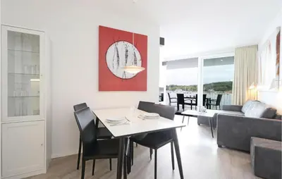 Ein Sitzbereich in der Unterkunft Priwallpromenade 3, Whg 8