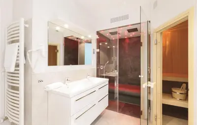 Ein Badezimmer in der Unterkunft Priwallpromenade 23, Whg 6