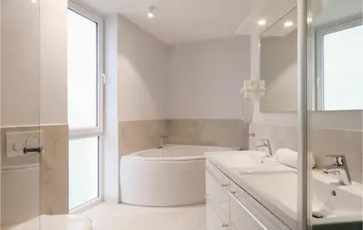 Ein Badezimmer in der Unterkunft Priwallpromenade 23, Whg 6