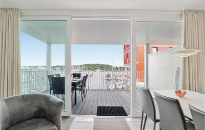 Ein Balkon oder eine Terrasse in der Unterkunft Priwallpromenade 23, Whg 7