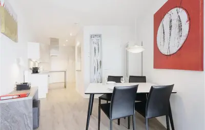 Küche/Küchenzeile in der Unterkunft Priwallpromenade 27, Whg 6