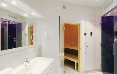 Ein Badezimmer in der Unterkunft Priwallpromenade 27, Whg 6
