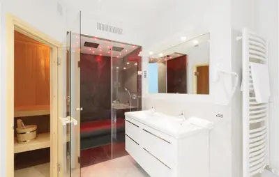 Ein Badezimmer in der Unterkunft Priwallpromenade 29, Whg 12