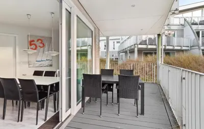 Ein Balkon oder eine Terrasse in der Unterkunft Dünenvilla 2, Whg 1