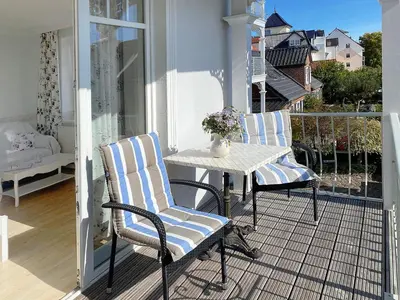 Ein Balkon oder eine Terrasse in der Unterkunft Villa Hansa am Meer