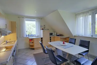 Küche/Küchenzeile in der Unterkunft Landhaus Dreesen