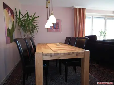 Ein Sitzbereich in der Unterkunft Landhaus Dreesen
