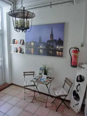 Ein Sitzbereich in der Unterkunft 1-Zimmer-Apartment 1 im 1. Obergeschoss