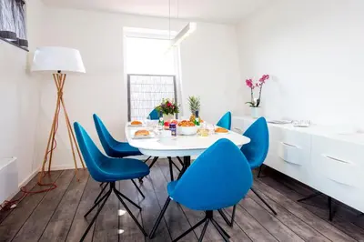 Ein Sitzbereich in der Unterkunft KYST 54°10 Floating Home 1