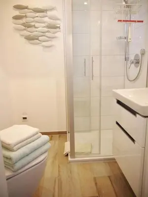 Ein Badezimmer in der Unterkunft Strandperle 5