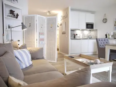 Küche/Küchenzeile in der Unterkunft Strandperle 5