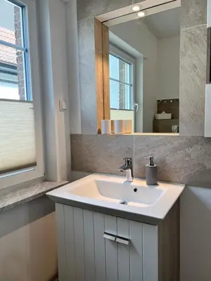 Ein Badezimmer in der Unterkunft Ostseehaus Dreesen
