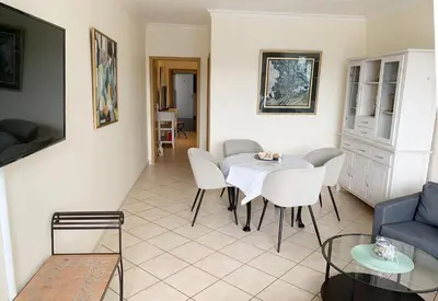 Ein Sitzbereich in der Unterkunft Ostseehaus Dreesen