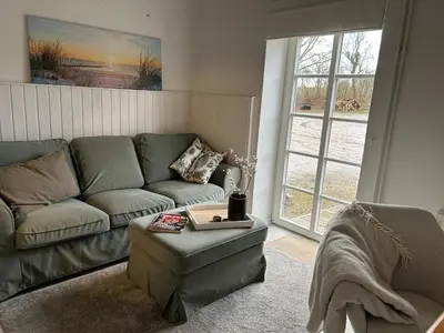 Ein Sitzbereich in der Unterkunft Ferienwohnung 1 Hof Flüh