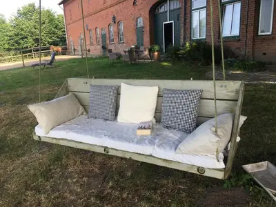 Ein Sitzbereich in der Unterkunft Ferienwohnung 1 Hof Flüh