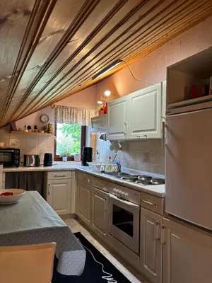 Küche/Küchenzeile in der Unterkunft Ferienwohnung am Sophienberg