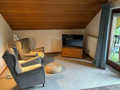 TV/Unterhaltungsangebot in der Unterkunft Ferienwohnung am Sophienberg