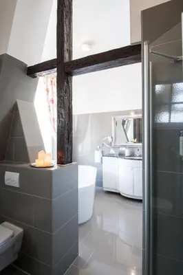 Ein Badezimmer in der Unterkunft Lübecker Krönchen
