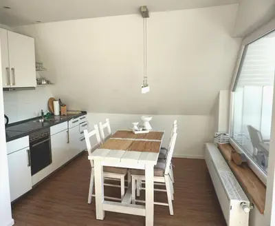 Küche/Küchenzeile in der Unterkunft Ferienwohnung Koje 44