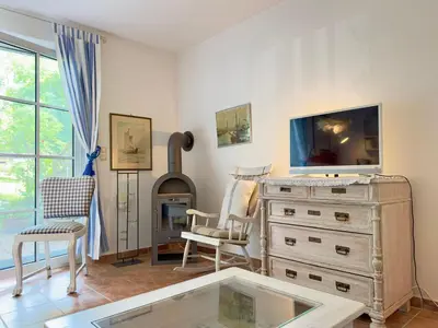 TV/Unterhaltungsangebot in der Unterkunft romantische Ferienwohnung Sachsenhof 1