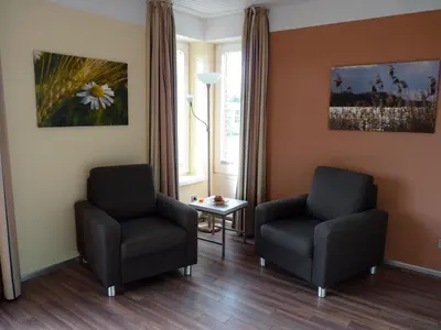 Ein Sitzbereich in der Unterkunft ancora Marina Haus 2 Nr 08, Typ 1