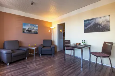 Ein Sitzbereich in der Unterkunft ancora Marina Haus 2 Nr 06, Typ 2