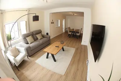 Ein Sitzbereich in der Unterkunft Jessop Haus