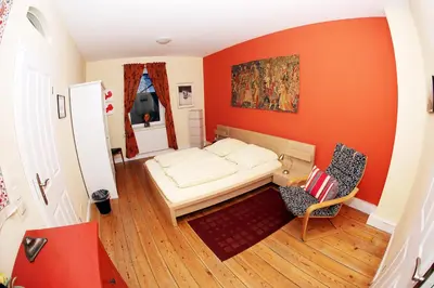 Ein Bett oder Betten in einem Zimmer der Unterkunft Jessop Haus