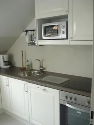 Küche/Küchenzeile in der Unterkunft Ferienwohnung Möwennest