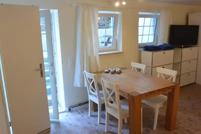 Küche/Küchenzeile in der Unterkunft Ferienwohnung am Meer
