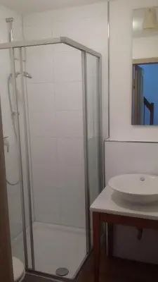 Ein Badezimmer in der Unterkunft Ferienwohnung am Meer
