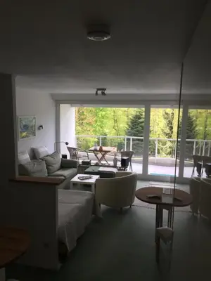 Ein Sitzbereich in der Unterkunft Apartment Sonne