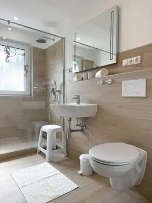 Ein Badezimmer in der Unterkunft Gästehaus Passat