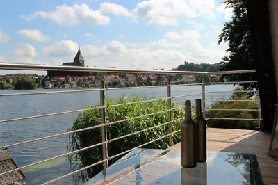 Blick auf einen Fluss in der Nähe der Ferienwohnung