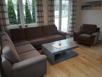 Ein Sitzbereich in der Unterkunft Ferienhaus Berger