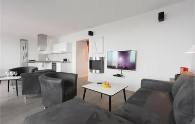 Küche/Küchenzeile in der Unterkunft Priwallpromenade 1, Whg 4