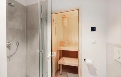 Ein Badezimmer in der Unterkunft Priwallpromenade 1, Whg 5