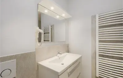 Ein Badezimmer in der Unterkunft Priwallpromenade 1, Whg 5
